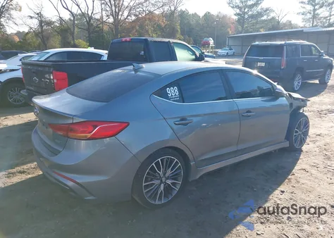 2018 Hyundai Elantra Sport из США, поврежденный, VIN KMHD04LB8JU596762